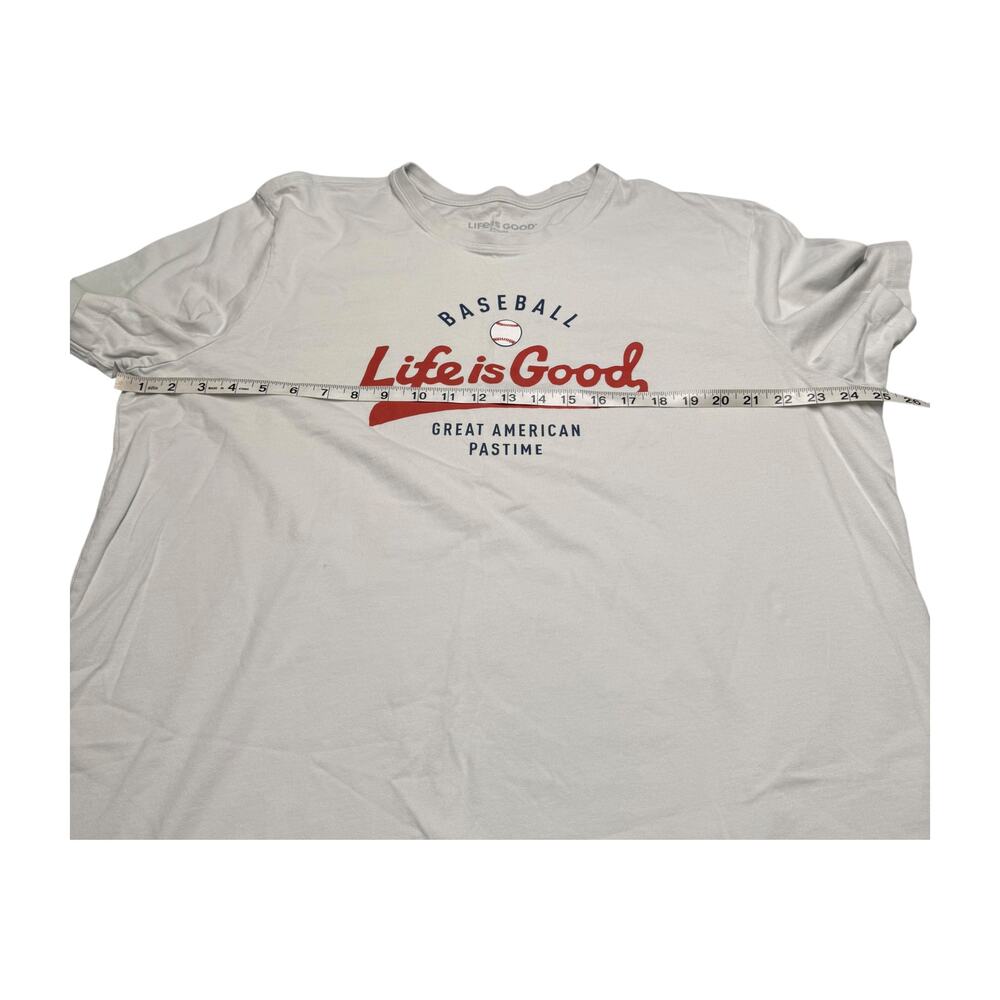 Life is Good Crusher Baseball Pastime Graphic Tee Mens XL White - Picture 5 of 9